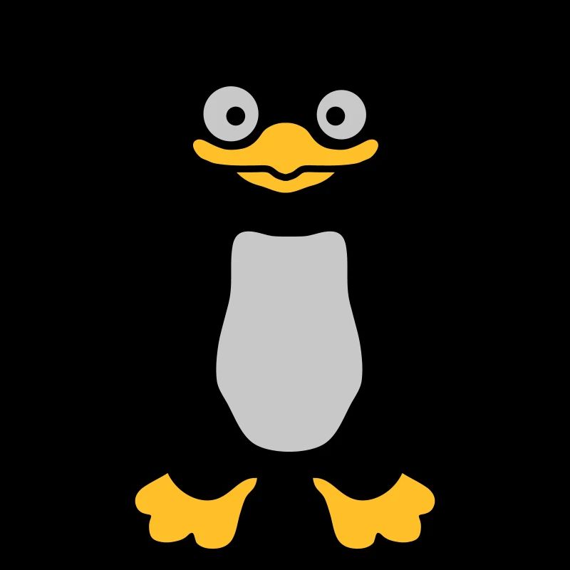 Lustiger ulkiger Pinguin grinst