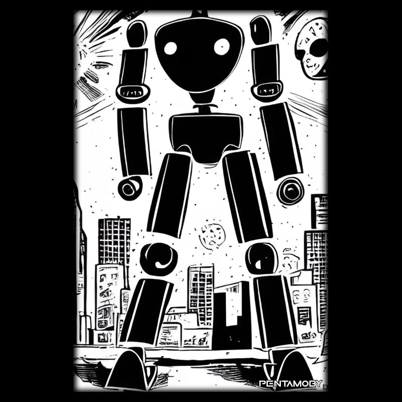 Roboter Comic Zukunft Cyborg Maschine Technik
