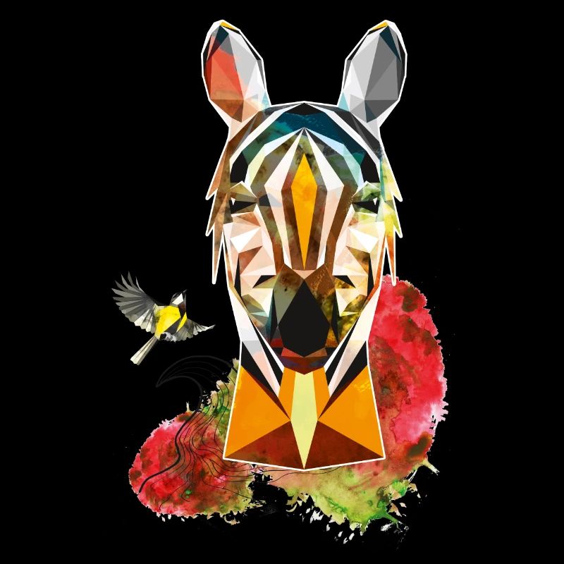 Zebra Bird Illustration