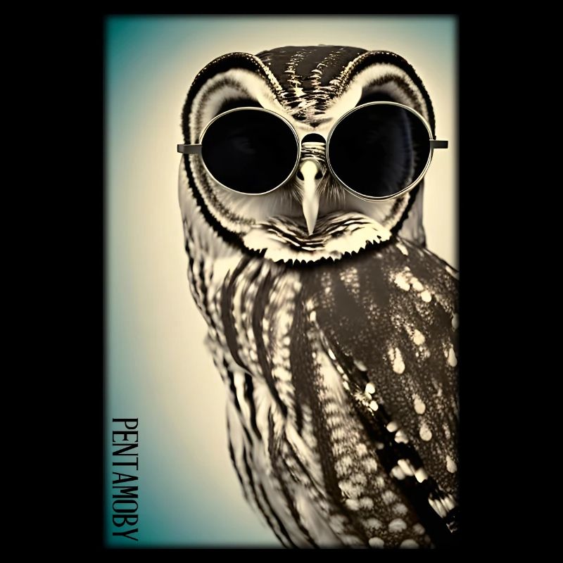 Eule Sonnenbrille Wildtier Vogel Waldtier Wald