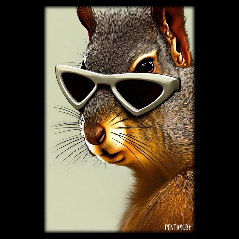 Eichhörnchen Sonnenbrille Wildtier Waldtier Wald