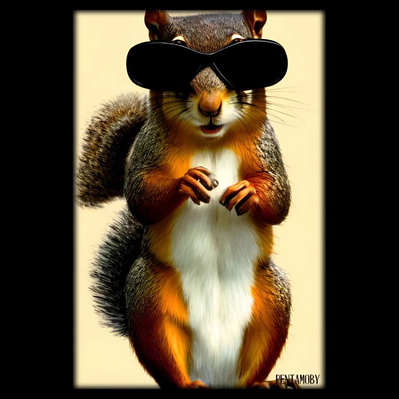 Eichhörnchen Sonnenbrille Wildtier Waldtier Wald