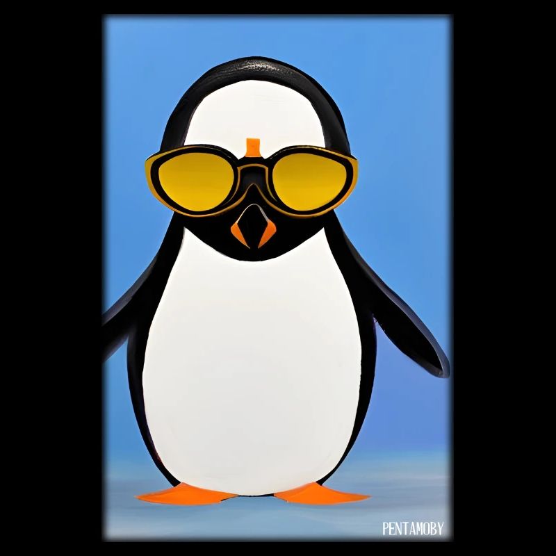 Pinguin Sonnenbrille Wildtier Vogel Seevogel