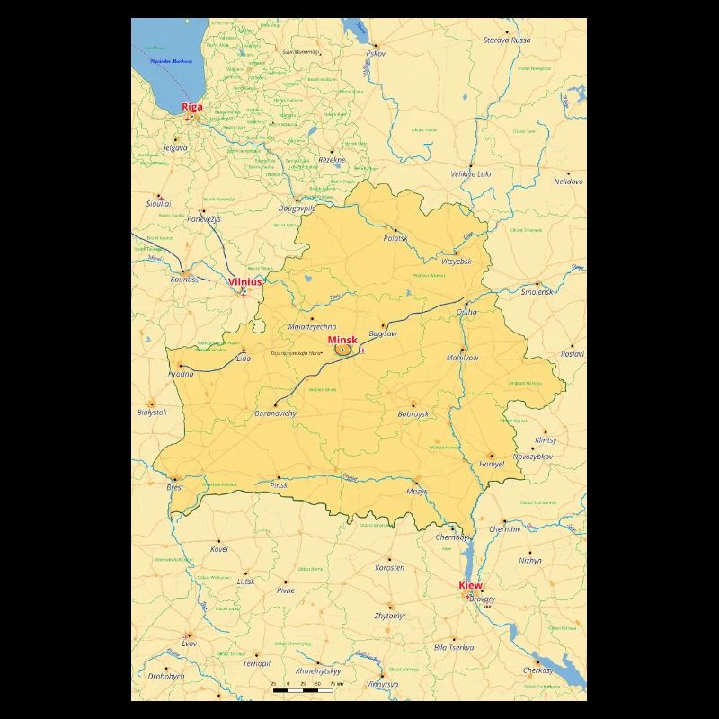 Biélorussie Carte Biélorussie