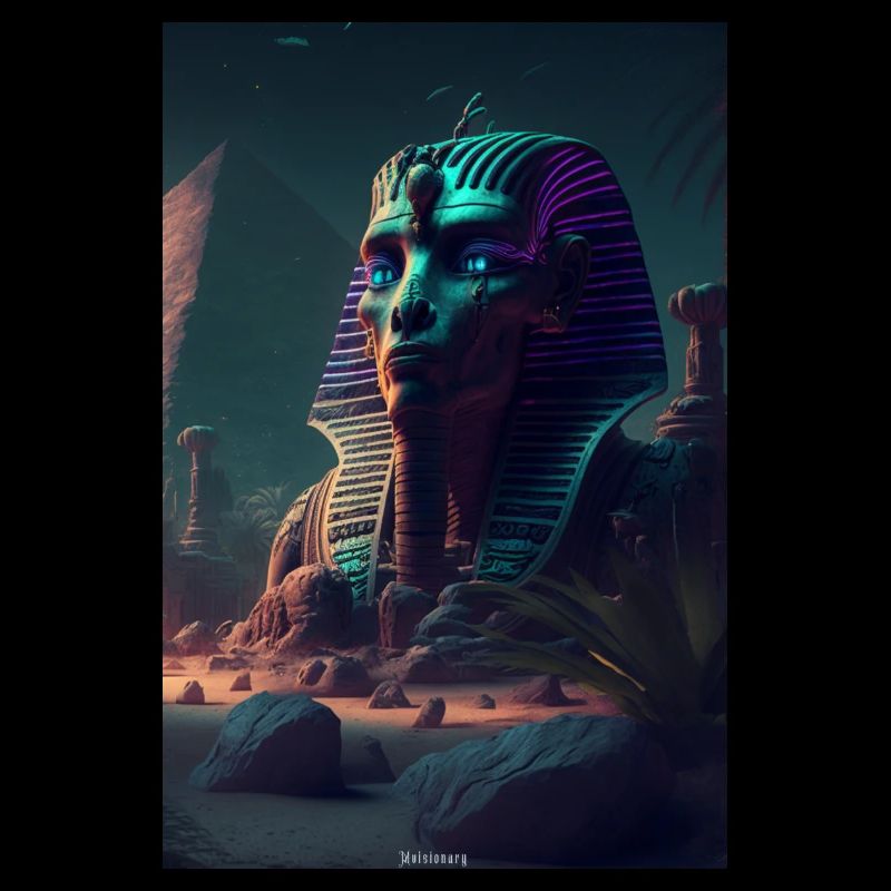 Sphinx d’un pharaon extraterrestre de l’Égypte ancienne