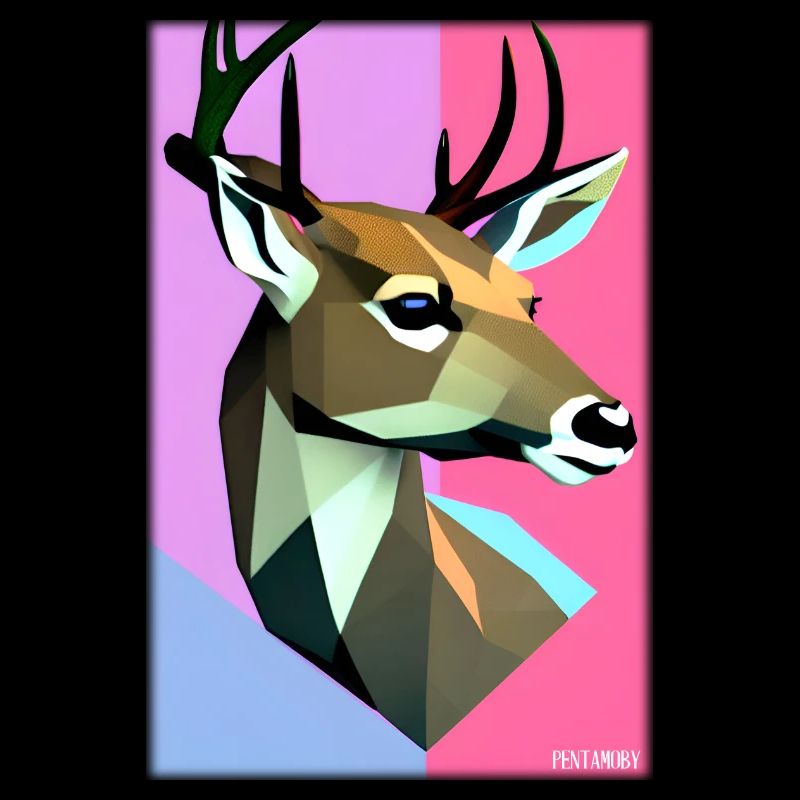 Deer Polygon Wildlife Wilderness Forest Nature Antlers