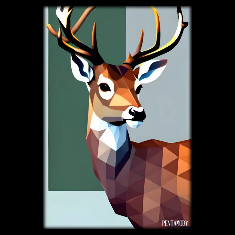 Deer Polygon Wildlife Wilderness Forest Nature Antlers