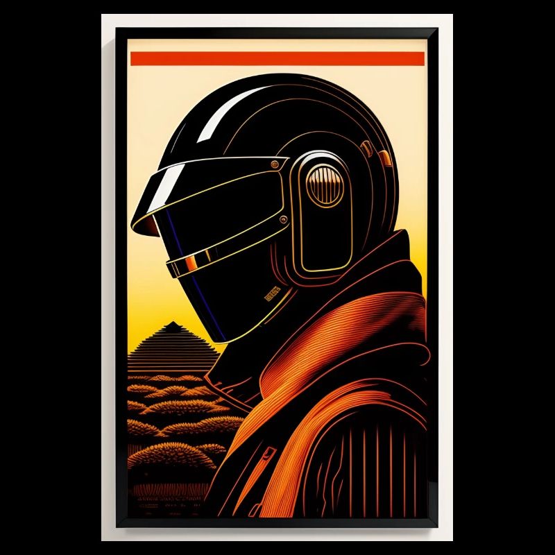 im Stil eines Holzschnitts