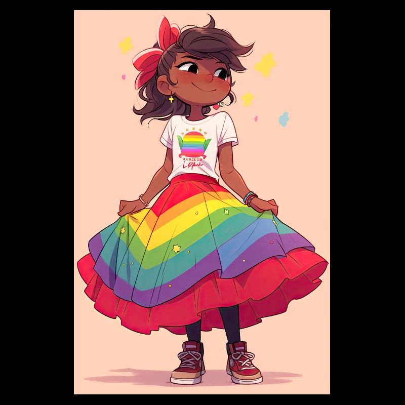 Empowered Expressions: Schwarzes Mädchen mit LGTBQ+