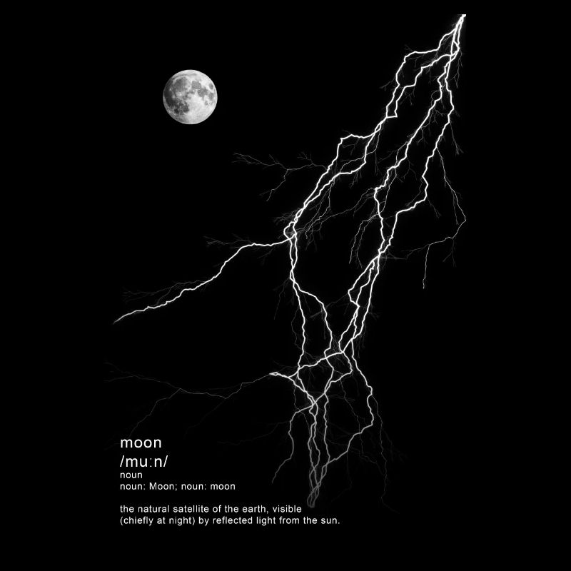 Moon with Lightning