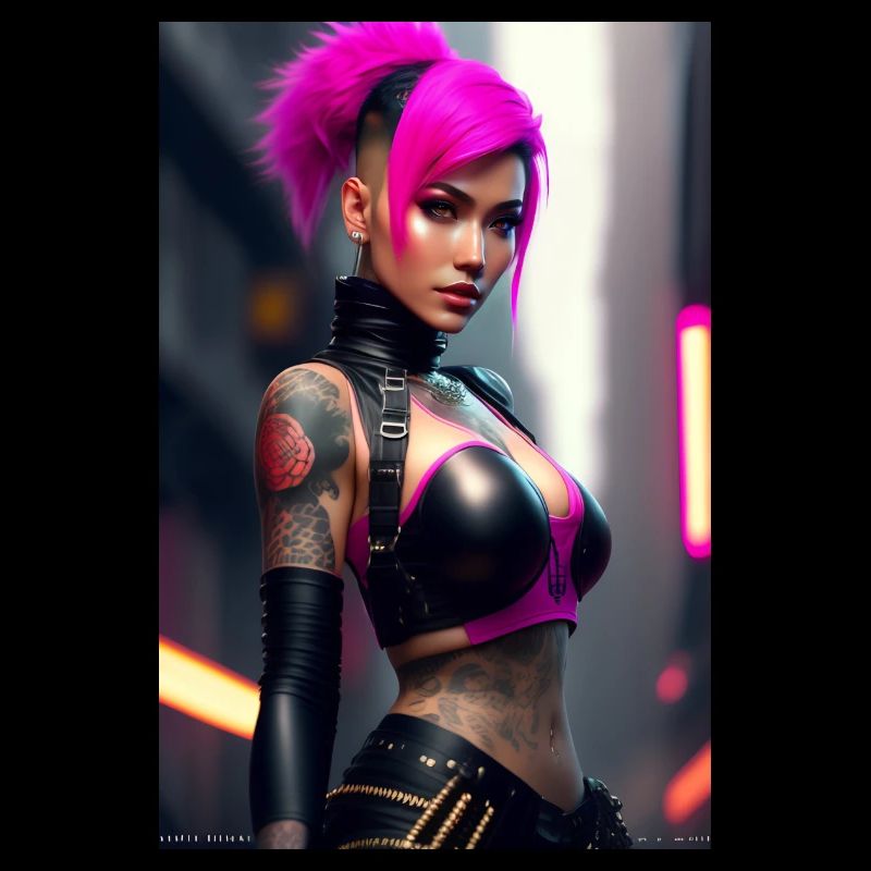 Cyberpunk-Mädchen