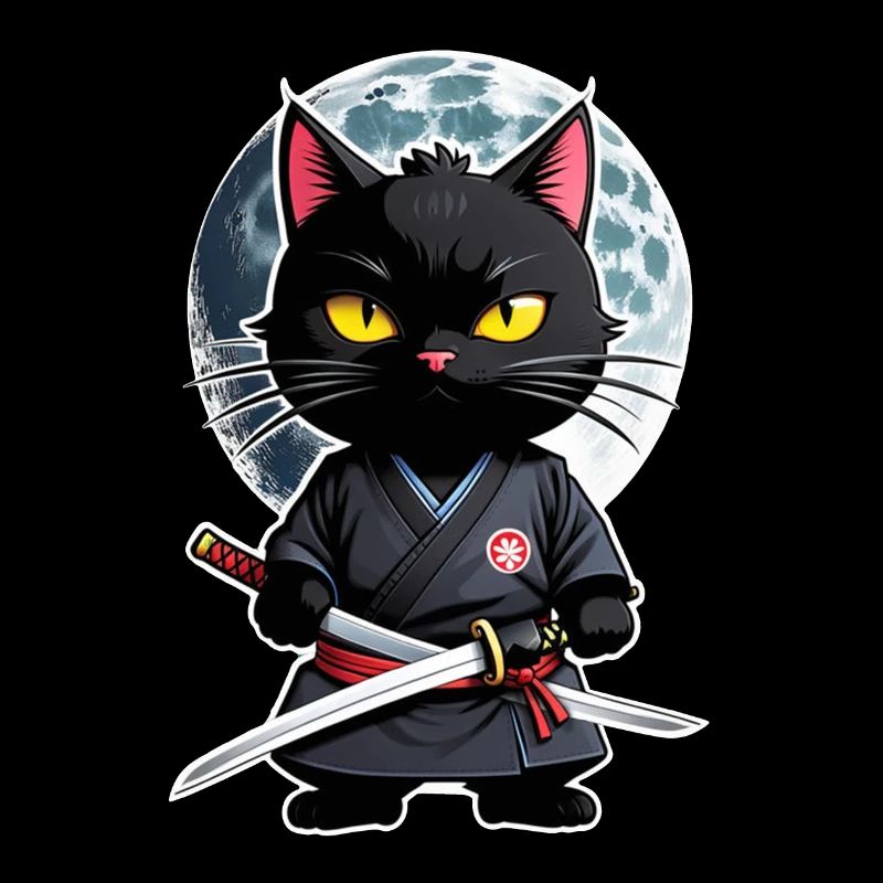 chat ninja - chaton samourai