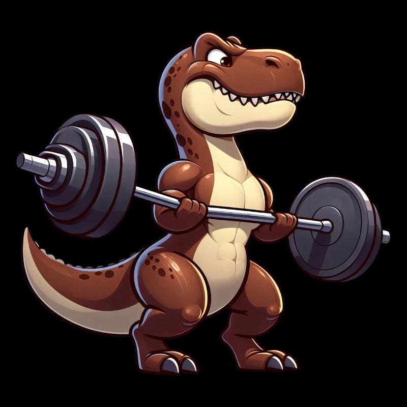T-Rex avec conception d’entraînement avec haltères