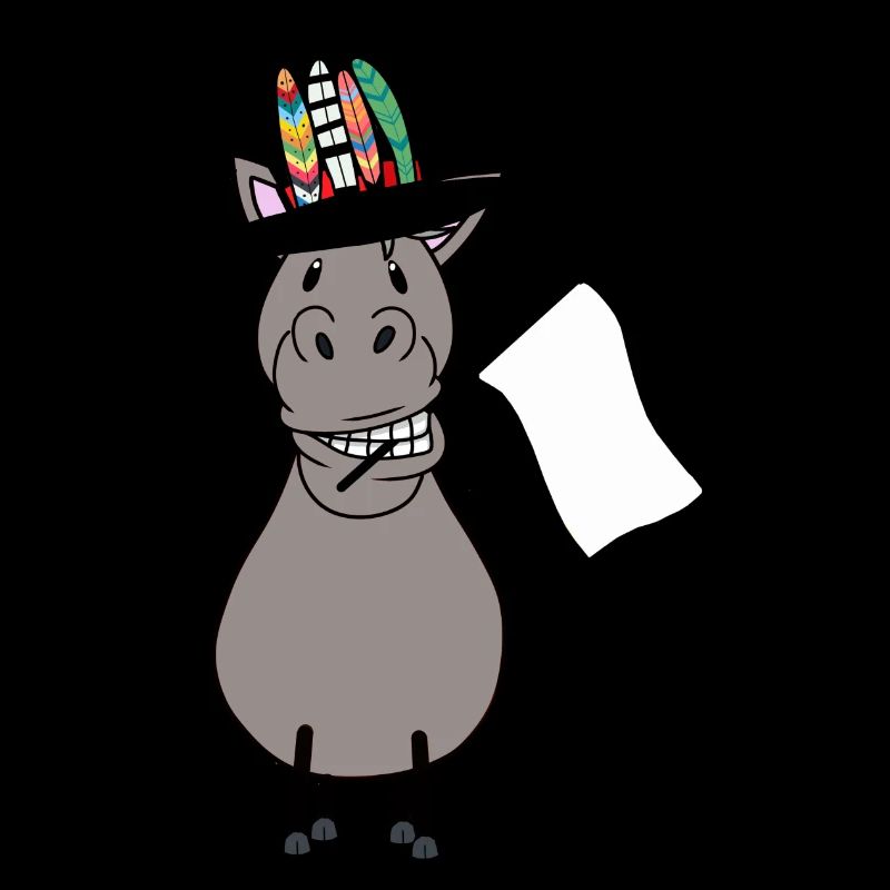 Hippie Cheval Paix Drapeau Blanc Signe de Paix