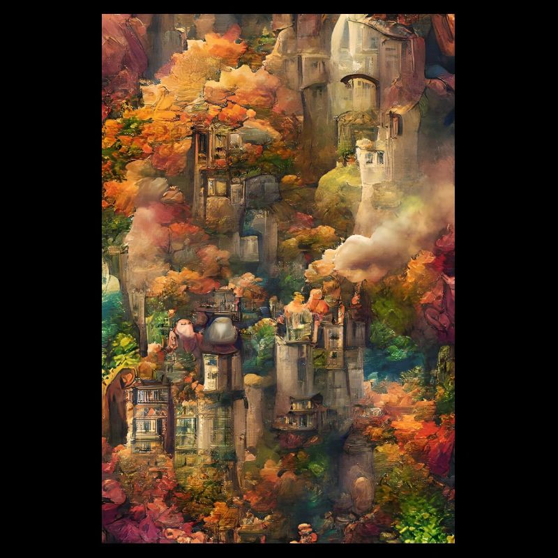 Château de la forêt d’automne de Herbst-Waldschloss