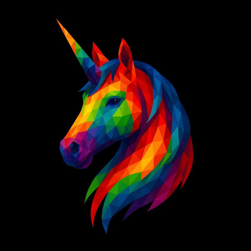 WPAP Stil Tiere - Einhorn