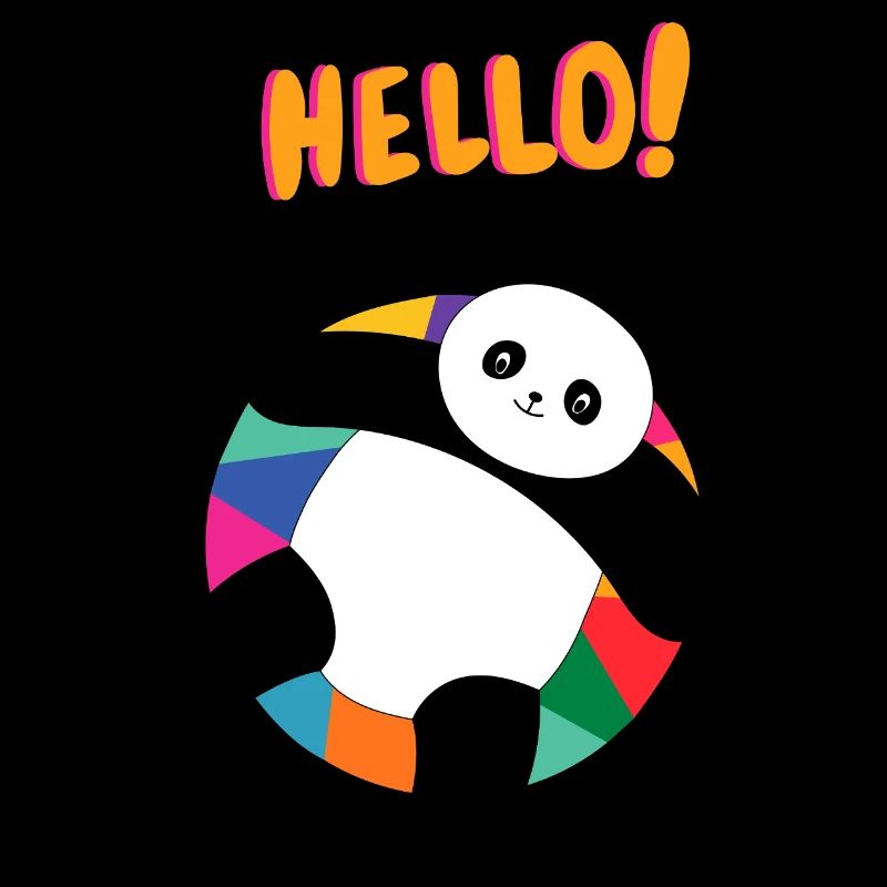 Chilliger Panda sagt Hallo - Geschenkidee