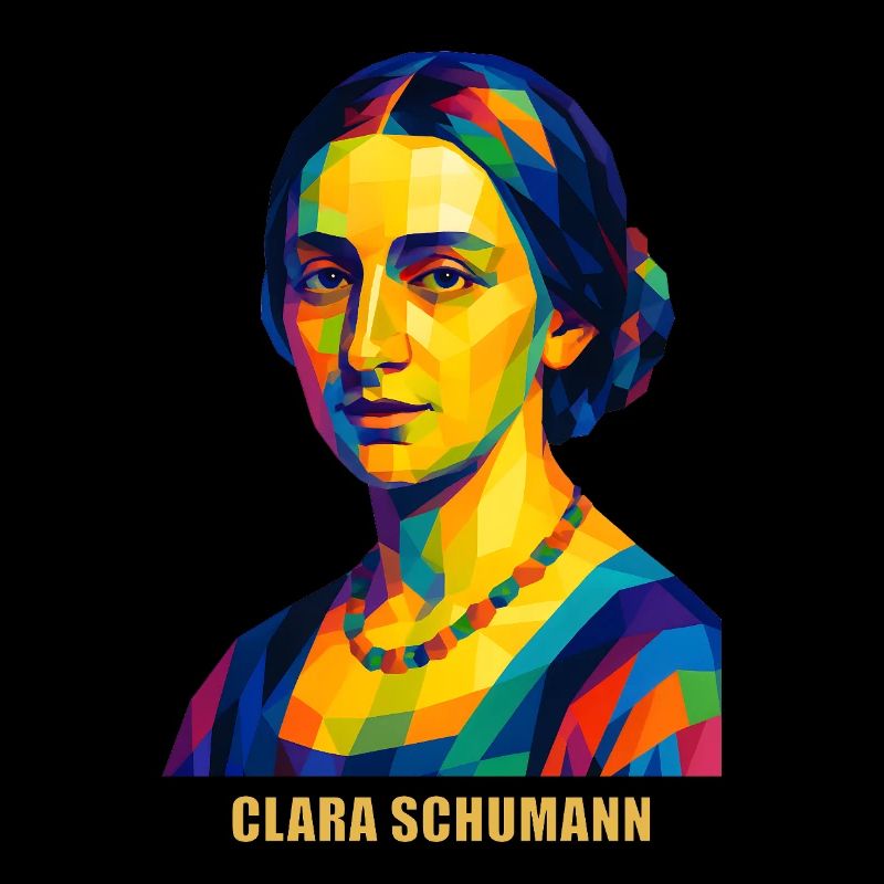 WPAP Polygon Portrait Clara Schumann Compositeur