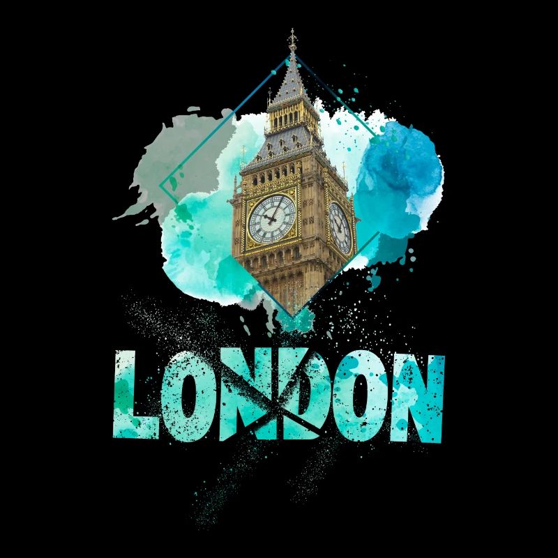 Londres Angleterre Royaume-Uni City Skyline Splash Coloré
