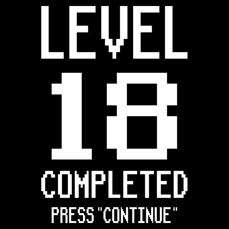 18. Geburtstag Pixelart Geschenk