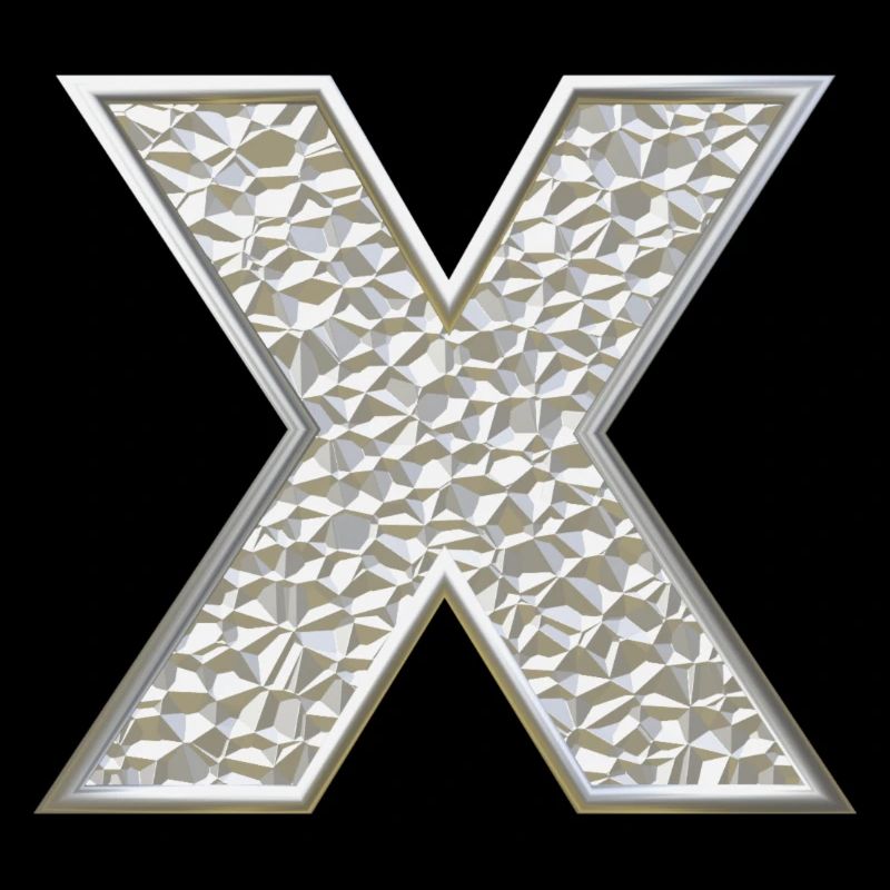 X, lettre, initiale, monogramme,