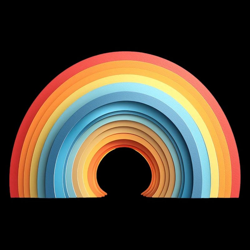 Papierstil Regenbogen (Stolz)