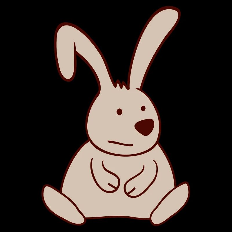 Bunny sits bored Boring chubby fat