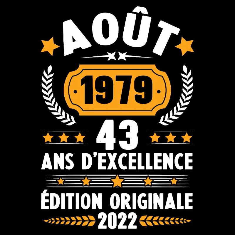 Cadeau D'anniversaire Rétro 43 Ans Août 1979