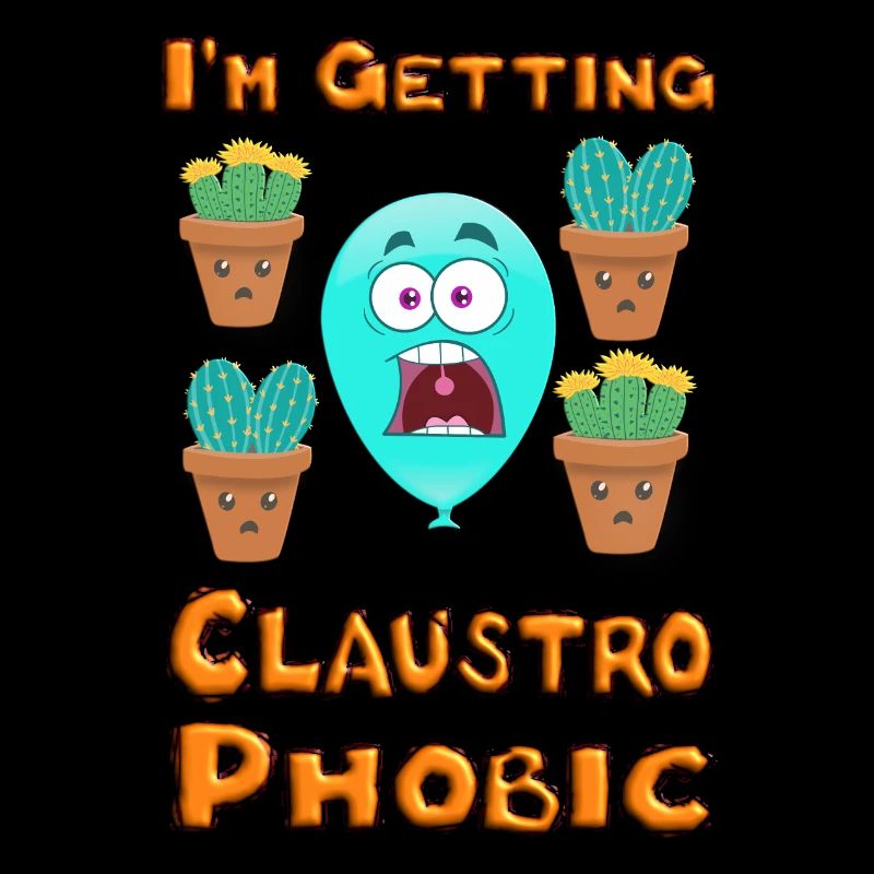 Je deviens claustrophobe - ballon de cactus cactus