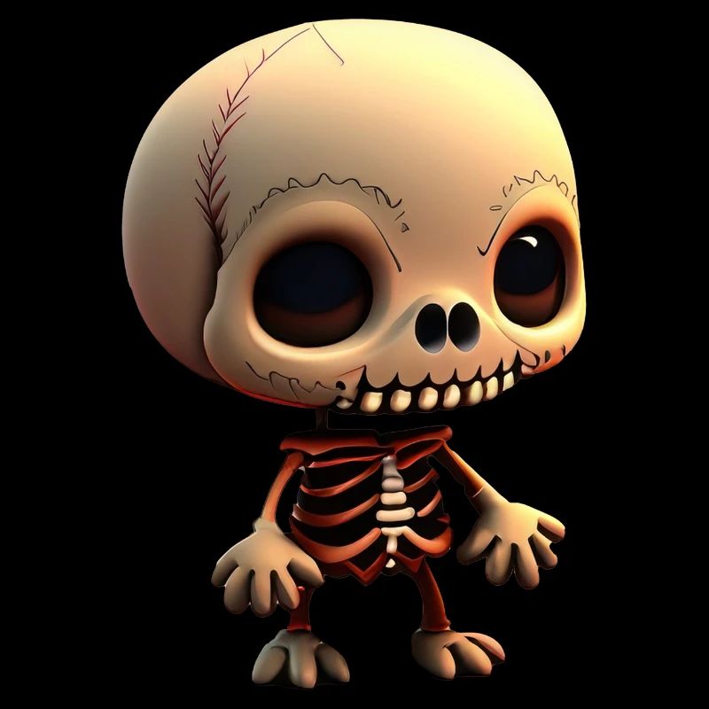Joyeux Halloween squelette mignon effrayant drôle effrayant