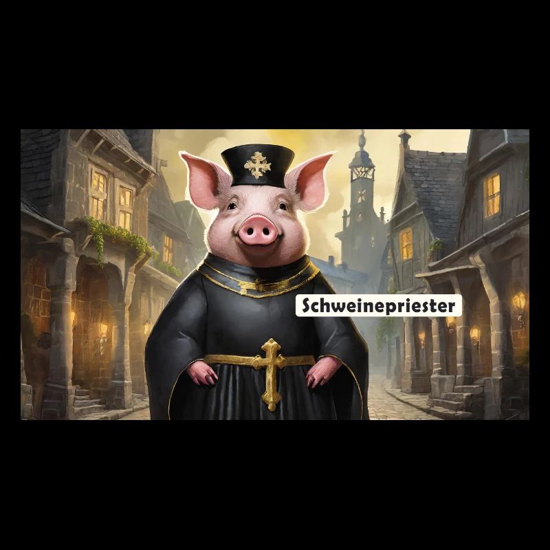 Pun ambiguous german expression – Schweinepriester