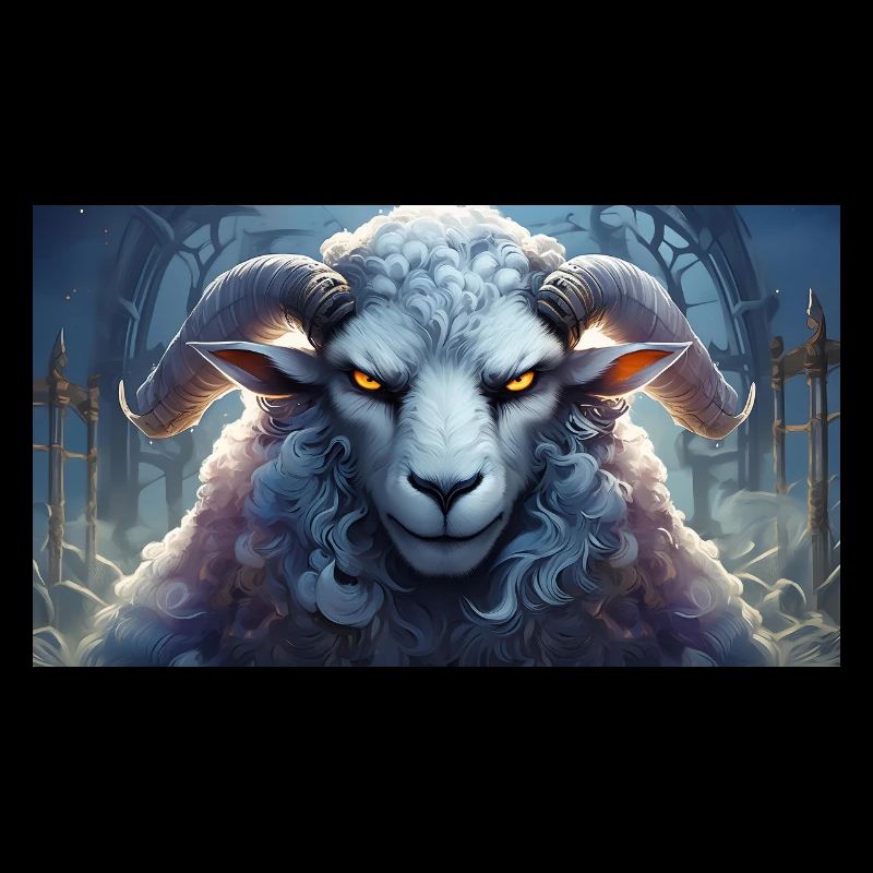 Cute grumpy grouchy animals - sheep