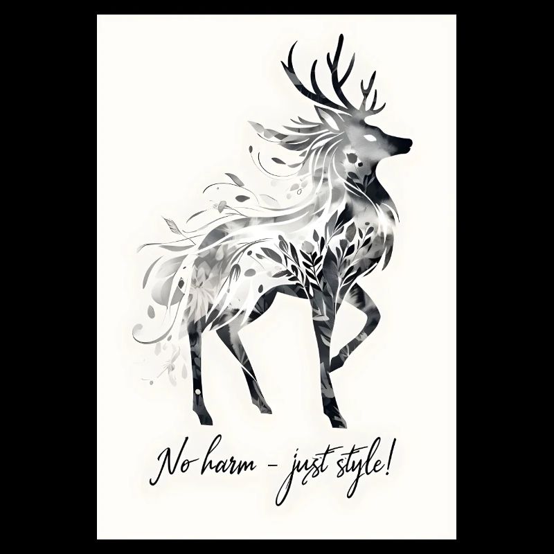 Hirsch Tier Spruch Geschenk