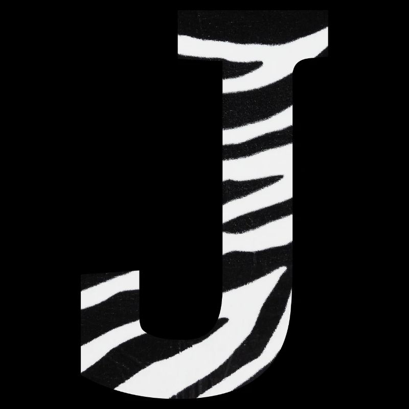 Letter j zebra
