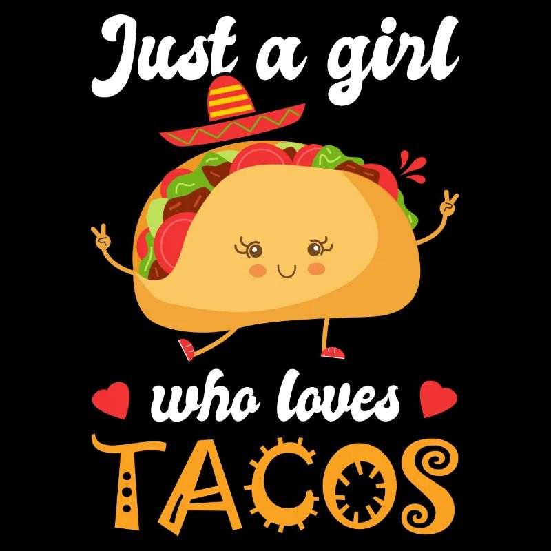 Mädchen, das Tacos liebt Humor Mädchen Taco