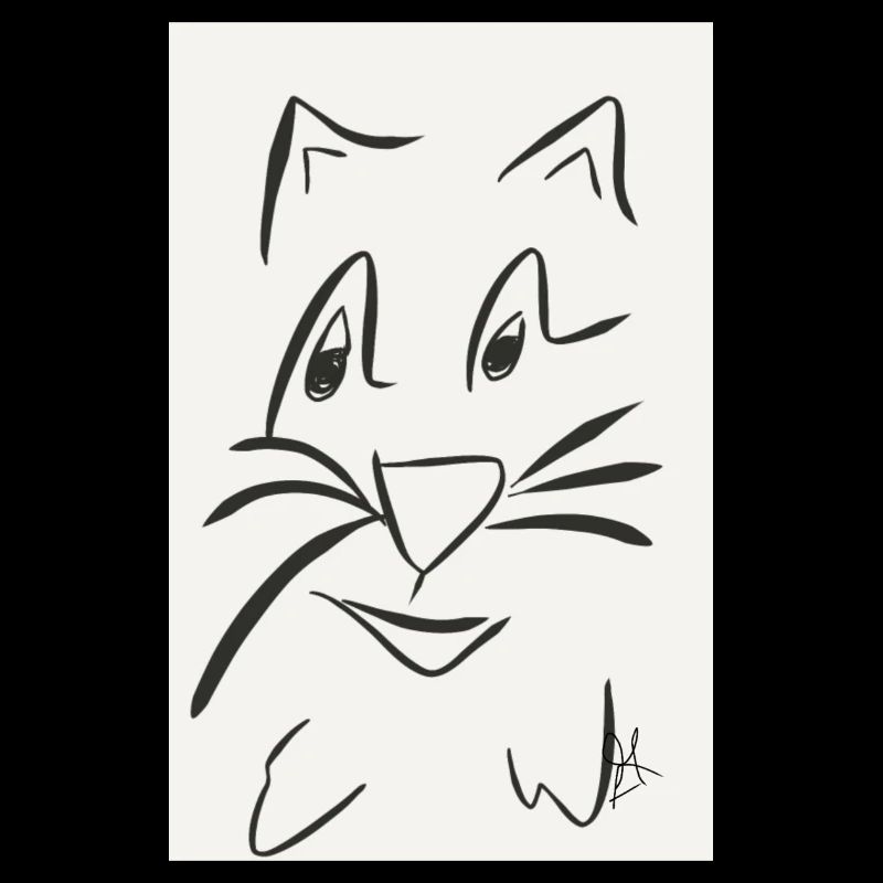 Conception de visage de chat mignon