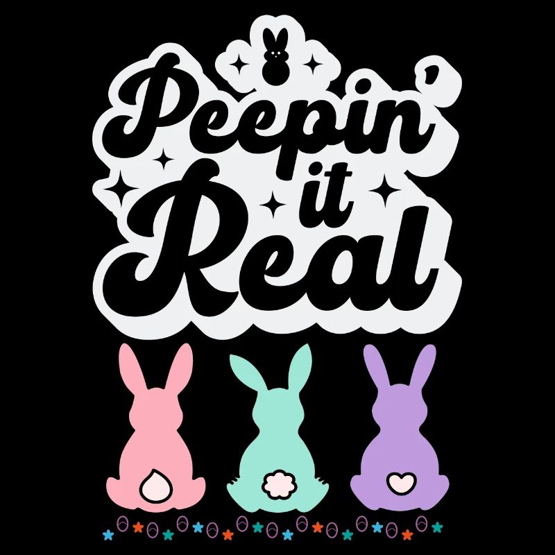 Easter Bunnies Fun peepin it real colorful Easter eggs
