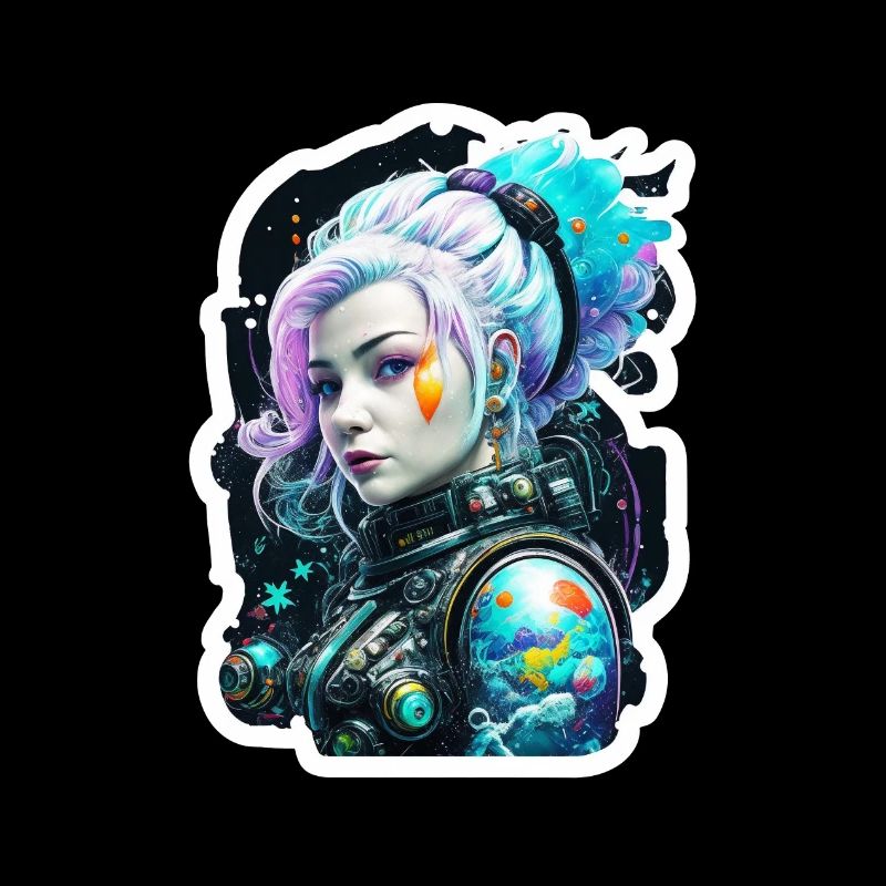 Astronaute de l’espace sirène princesse de glace