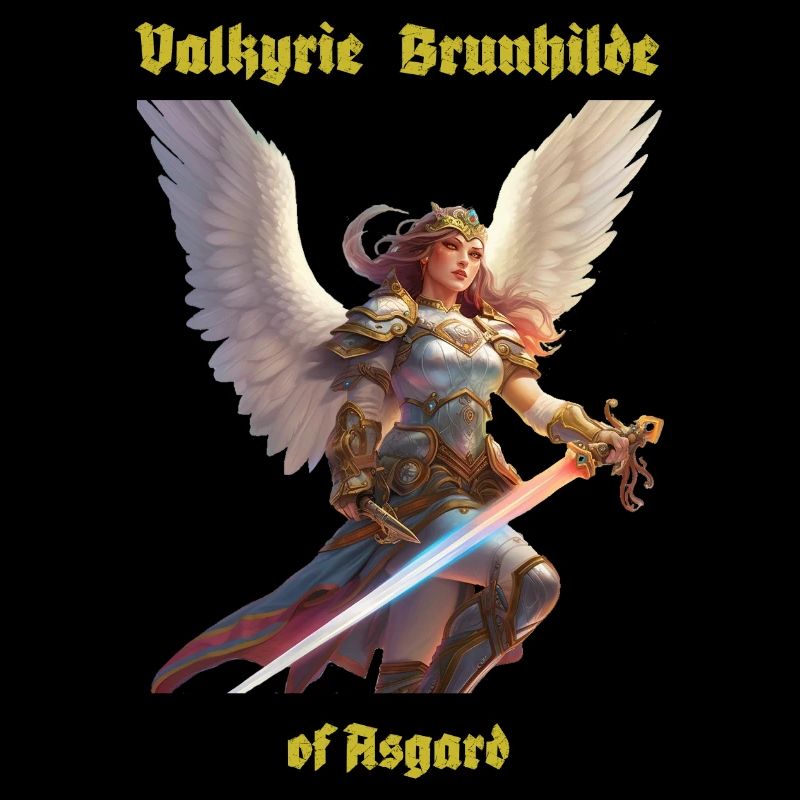 Valkyrie Brunhilde avec ailes et épée