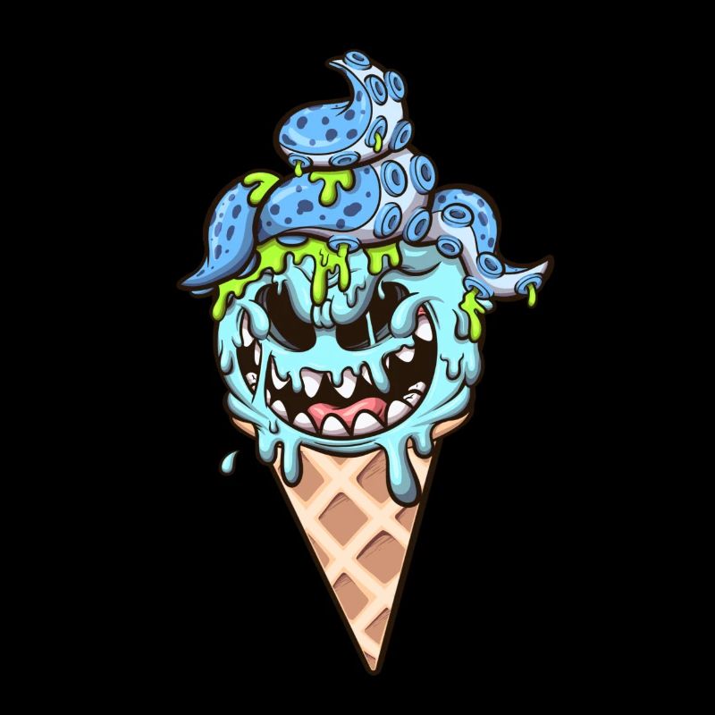 Cornet de crème glacée Monster