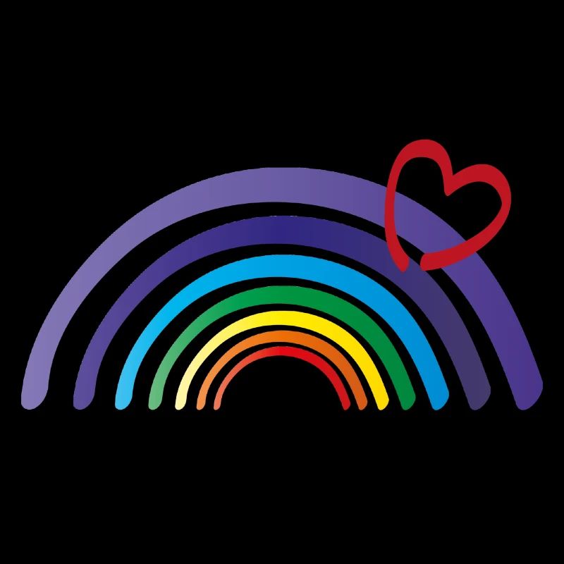regenbogen mit herz