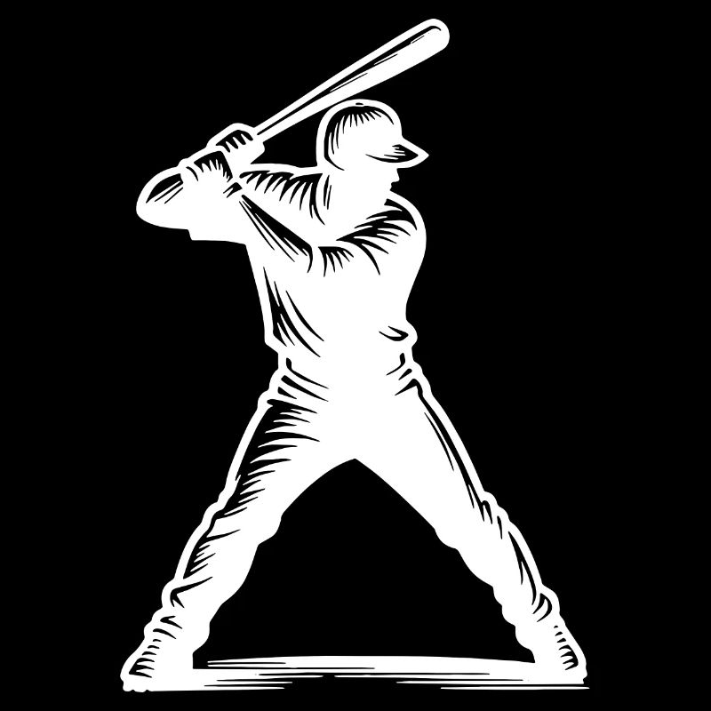 Baseball player with baseball bat