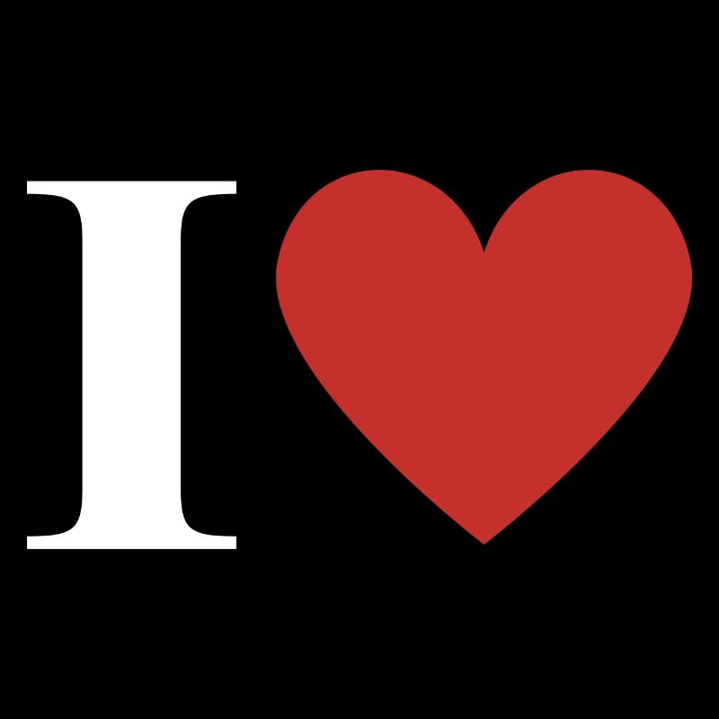 Buchstabe i rotes Herz