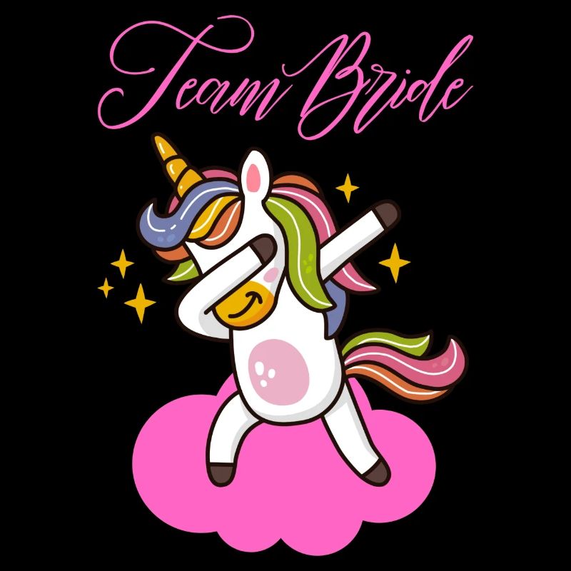 Junggesellinnenabschied Einhorn Team Bride rosa