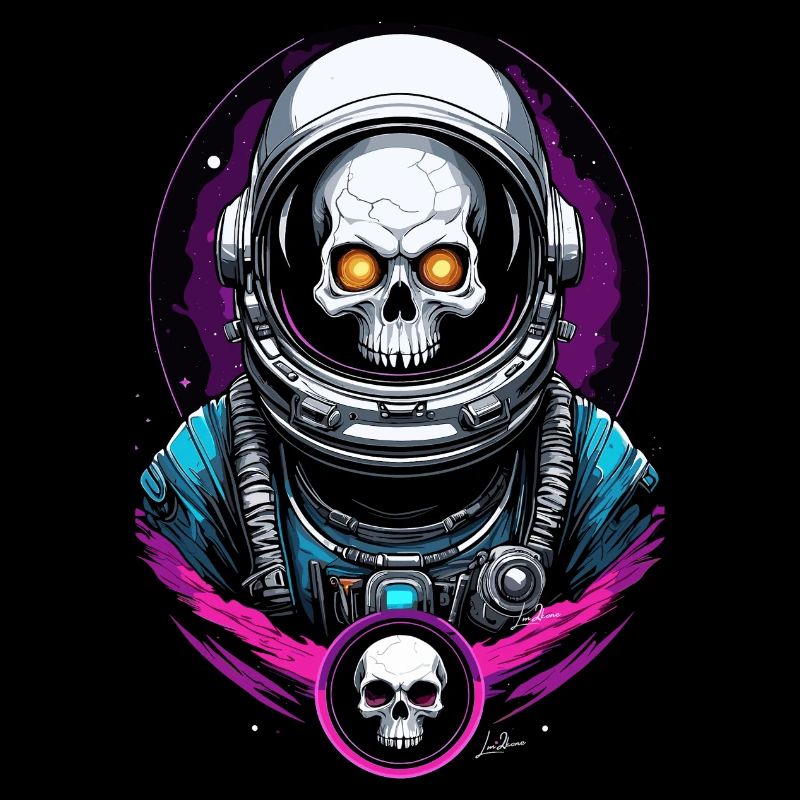 Astronaut Space Skull