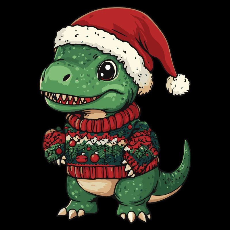 Dinosaurier T-Rex Weihnachten