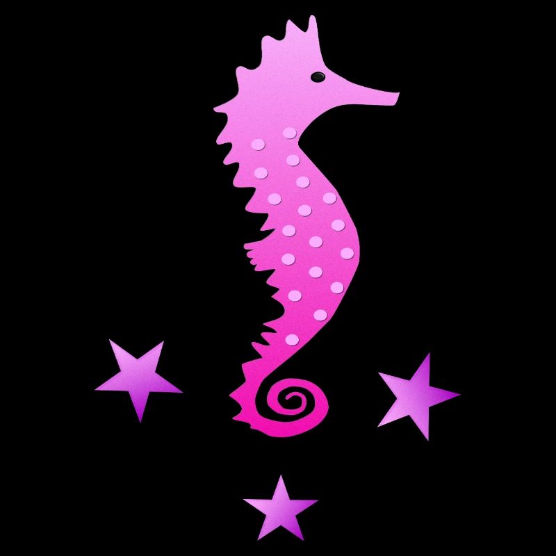 rosa Seepferdchen Wasserratte Schwimmabzeichen