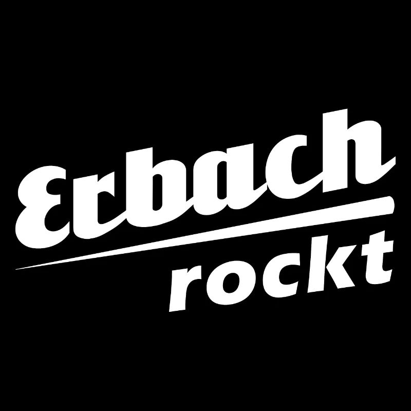 Erbach rockt - Textdesign mit Stadtnamen