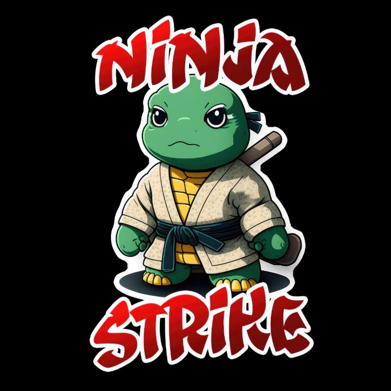 Ninja strike turtle fighter dans le style gi manga