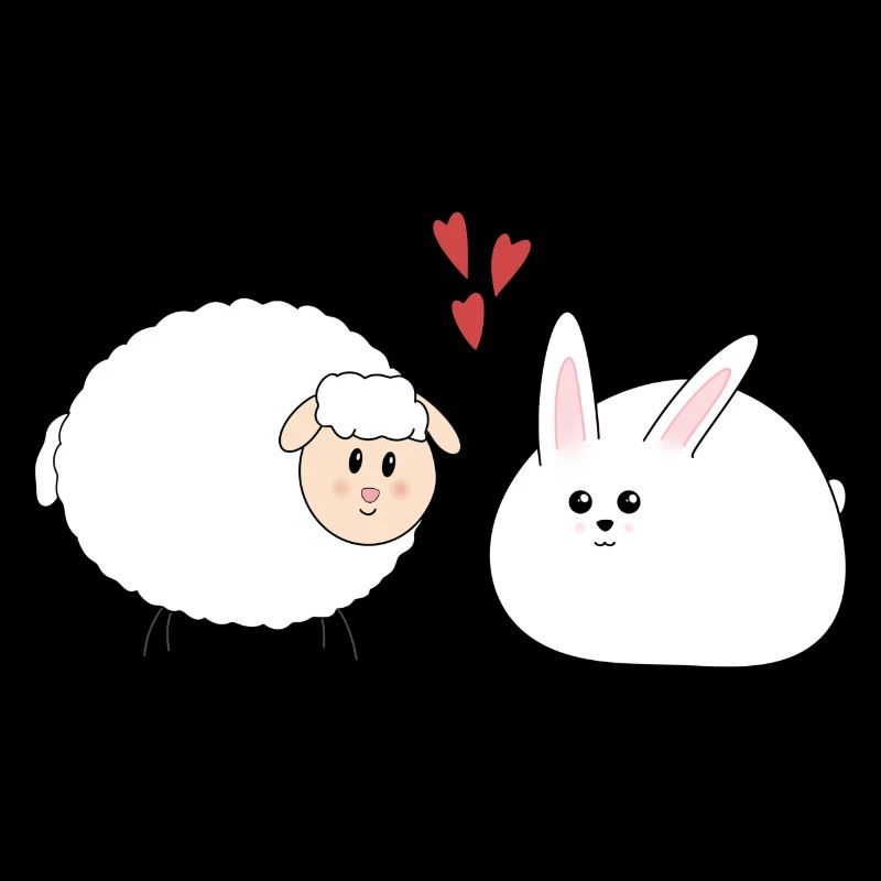 Rabbit and sheep, Easter